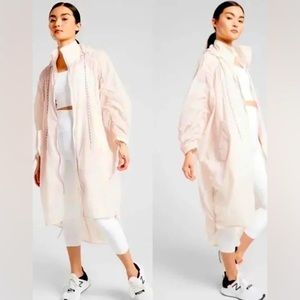 NWT Athleta Canopy Parachute Long Jacket, Size Women’s Small, Blush Pink Color